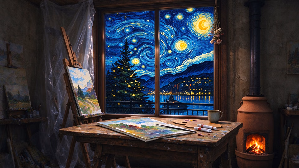 Starry Night Room scene preview